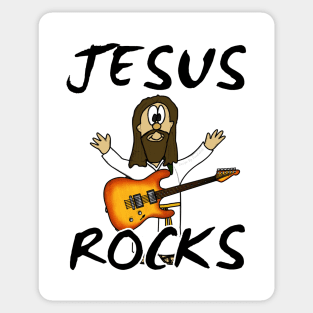 Jesus Rocks Electric Guitar Christian Guitarist Sticker